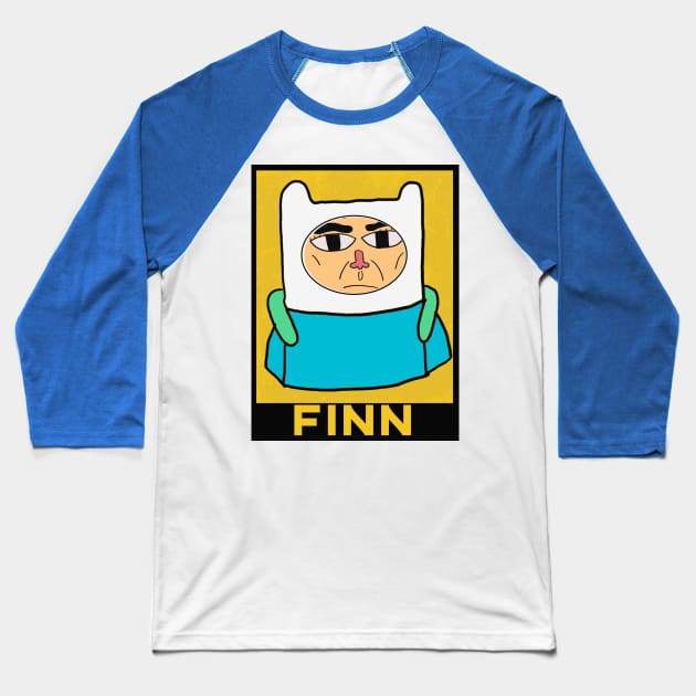 FINN Ugly Face Baseball T-Shirt by HijriFriza